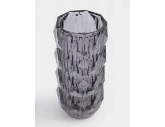 Ваза для цветов, 23 см, стекло, серая, Сanto