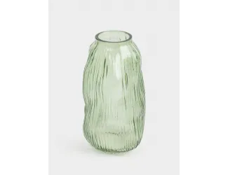 Ваза для цветов 30 см, стекло Р, зеленая, Creek