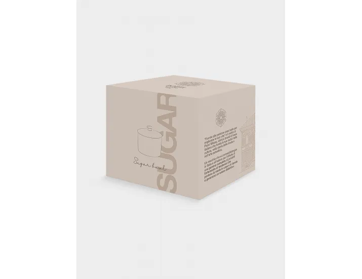 Сахарница 0,3 л бело-синяя с золотистым кантом Веер Pozzi Milano Liberty