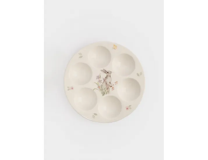 Блюдо пасхальное 18 см 6 отделений Anna Lafarg Кролик с цветами Flower Rabbit