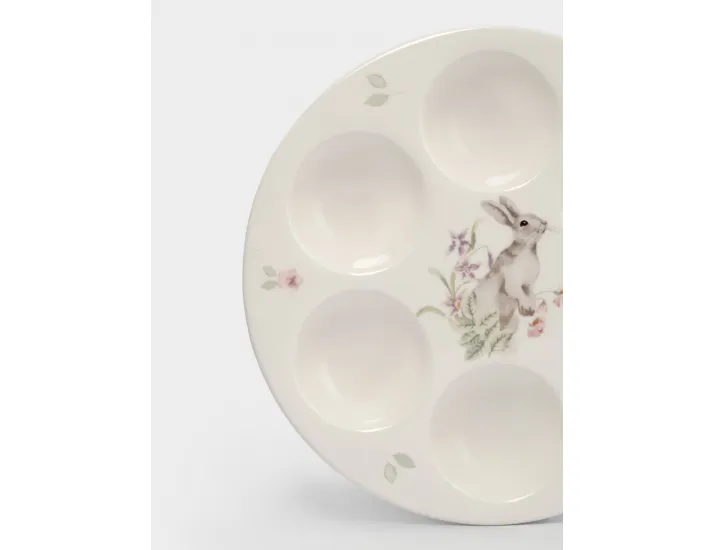 Блюдо пасхальное 18 см 6 отделений Anna Lafarg Кролик с цветами Flower Rabbit
