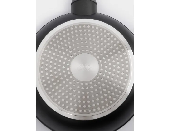 Сковорода 24 см с покрытием серо-черная Anna Lafarg Robust