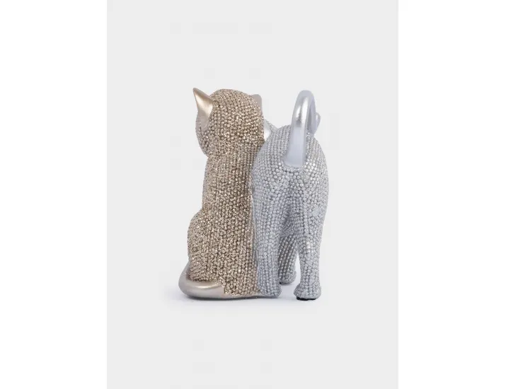 Статуэтка 16 см золотистая-серебристая Влюбленные коты Anna Lafarg Amulet