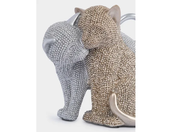 Статуэтка 16 см золотистая-серебристая Влюбленные коты Anna Lafarg Amulet