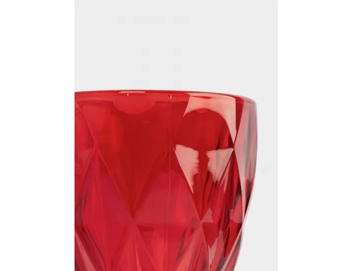 Бокал-кубок для вина 300 мл красный Anna Lafarg Diamond color