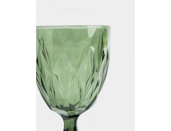 Бокал-кубок для вина 300 мл зеленый Anna Lafarg Diamond color