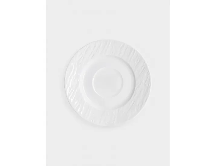 Чашка с блюдцем 220 мл белая Мятый эффект Home & Style Rock