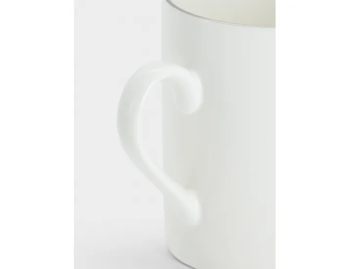 Кружка 300 мл белая с серебристым кантом Maxwell & Williams White Platinum