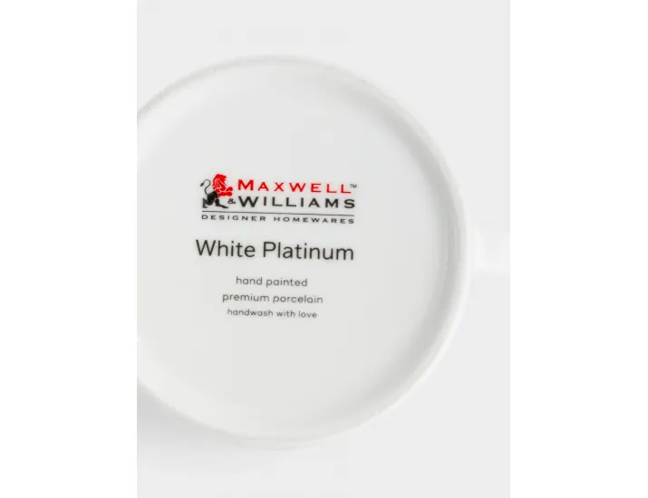 Кружка 300 мл белая с серебристым кантом Maxwell & Williams White Platinum