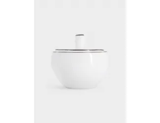 Сахарница 0,25 л белая с серебристым кантом Anna Lafarg Арктика