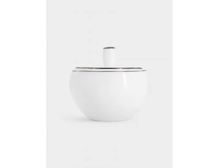 Сахарница 0,25 л белая с серебристым кантом Anna Lafarg Арктика