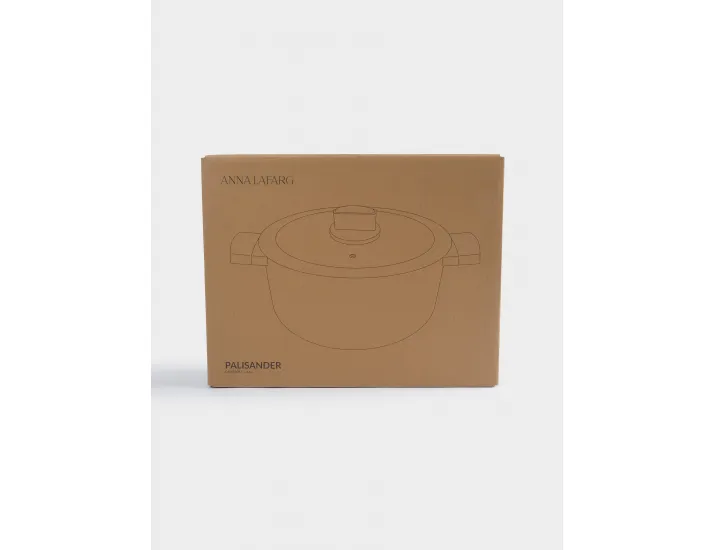 Кастрюля 24 см 4,1 л с крышкой с покрытием молочная Anna Lafarg Palisander