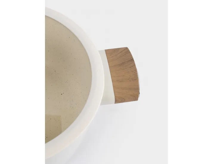 Кастрюля 24 см 4,1 л с крышкой с покрытием молочная Anna Lafarg Palisander