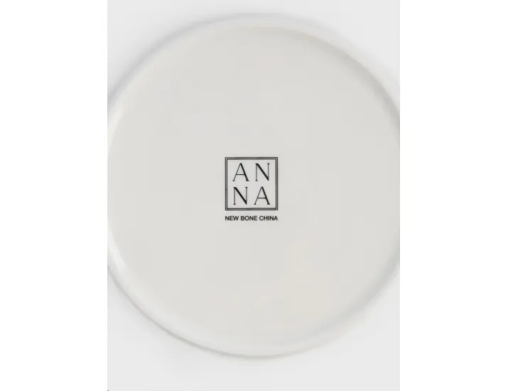 Тарелка закусочная 19 см бело-золотистая Домики и ели Anna Lafarg Townlet