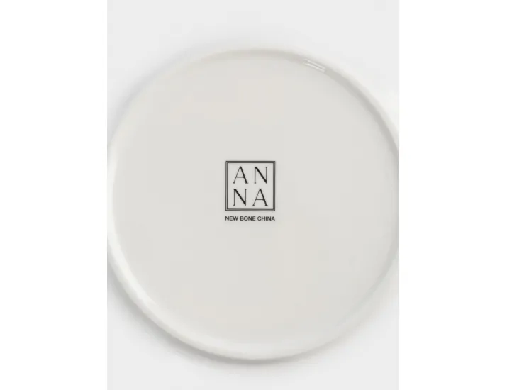 Тарелка закусочная 19 см 4 шт бело-золотистая Домики и ели Anna Lafarg Townlet