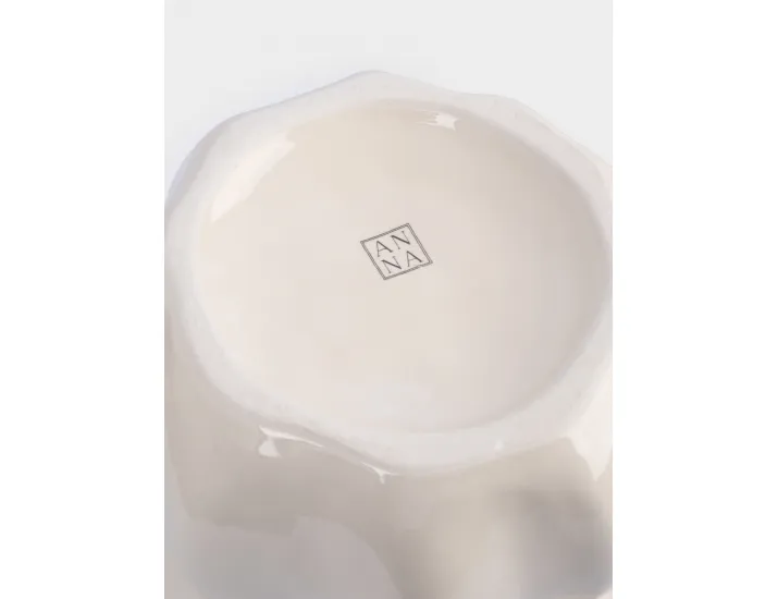 Ваза для цветов 23 см молочная Волнистый край Anna Lafarg Zephyr