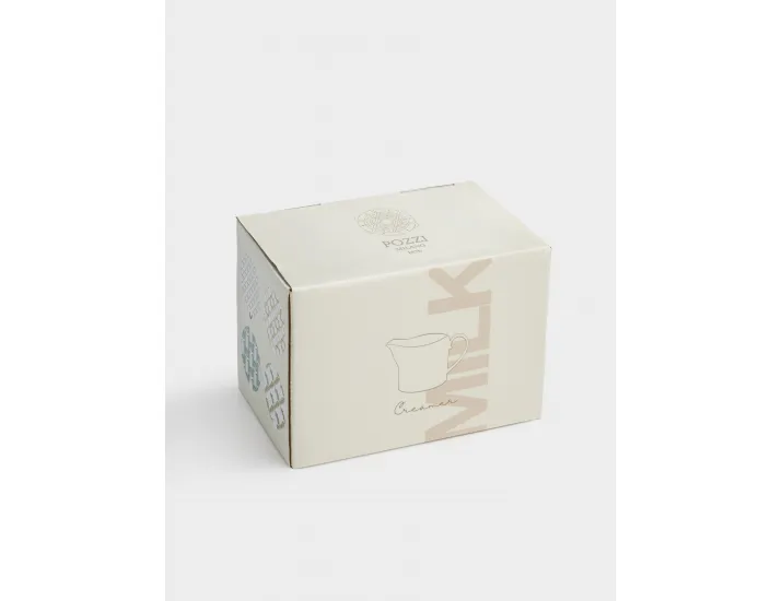 Молочник 250 мл бело-синий Квадраты с золотистым кантом Pozzi Milano Charles