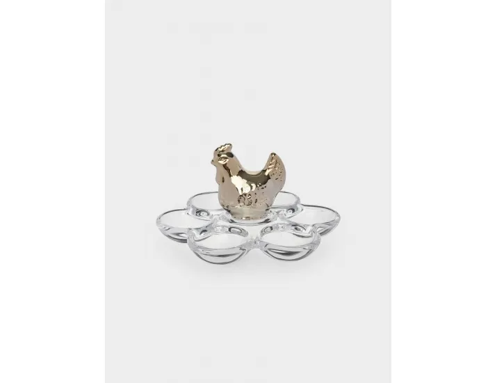 Блюдо пасхальное 15 см 6 отделений золотистое Anna Lafarg Курица Golden Easter