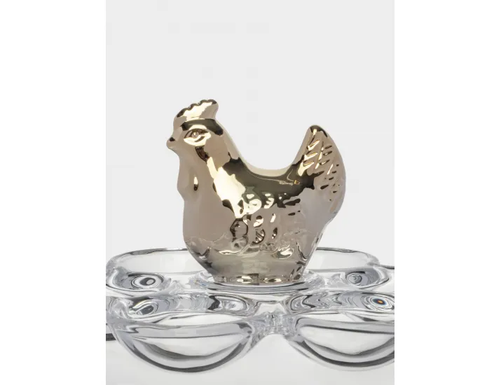 Блюдо пасхальное 15 см 6 отделений золотистое Anna Lafarg Курица Golden Easter