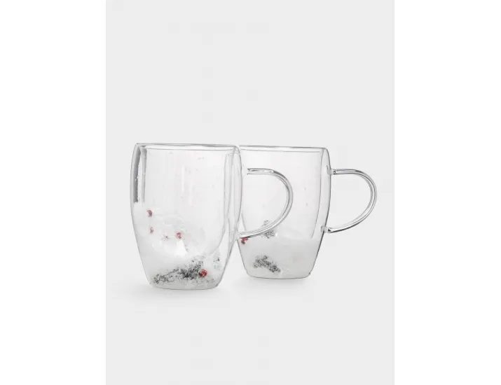 Кружка 350 мл 2 шт с ягодами и еловыми ветками внутри Anna Lafarg Wind-mystery