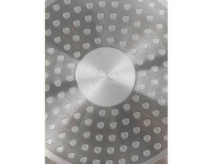 Кастрюля 20 см 2,3 л с крышкой с покрытием серо-черная Anna Lafarg Robust