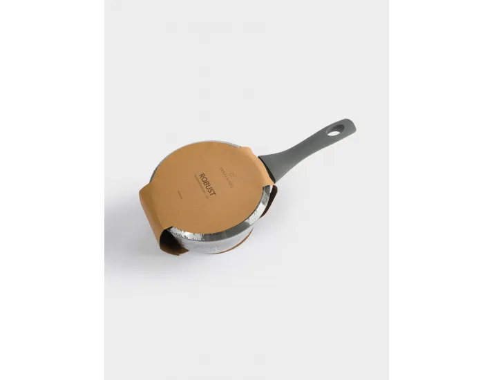 Ковш 16 см 1,3 л с крышкой с покрытием серо-черный Anna Lafarg Robust