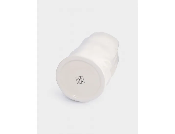 Ваза для цветов 23 см молочная Мятый эффект Anna Lafarg Drapery