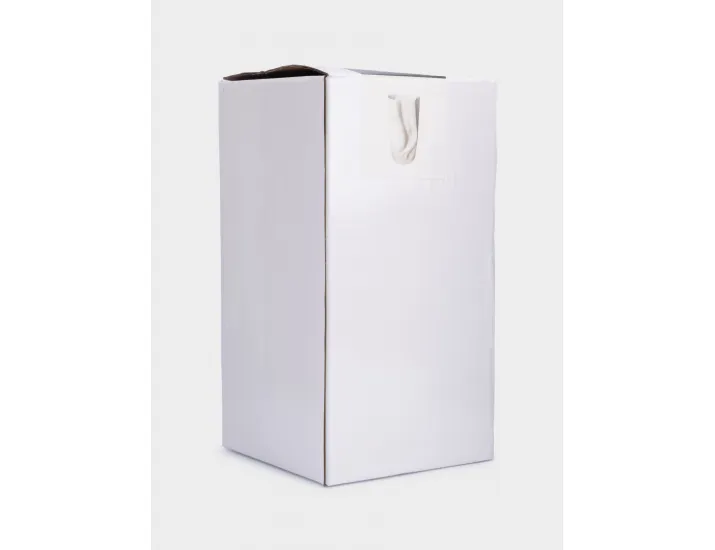 Ваза для цветов 23 см молочная Мятый эффект Anna Lafarg Drapery