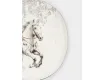 Тарелка закусочная 21 см белая с серебристым кантом Конь Anna Lafarg White horse