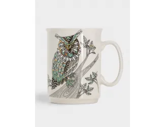Кружка, 415 мл, фарфор N, белая, Сова, Wild