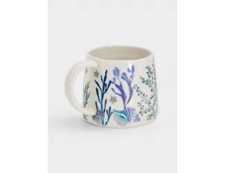 Кружка, 380 мл, фарфор P, белая/синяя, Морская жизнь, Ocean Life