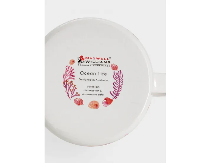 Кружка 380 мл белая/розовая Морская жизнь Maxwell & Williams Ocean Life