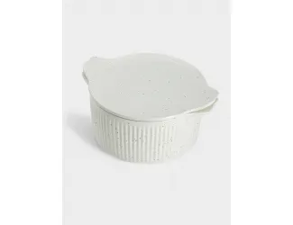 Кастрюля 3 л с крышкой круглая молочная в крапинку Maxwell & Williams Speckle