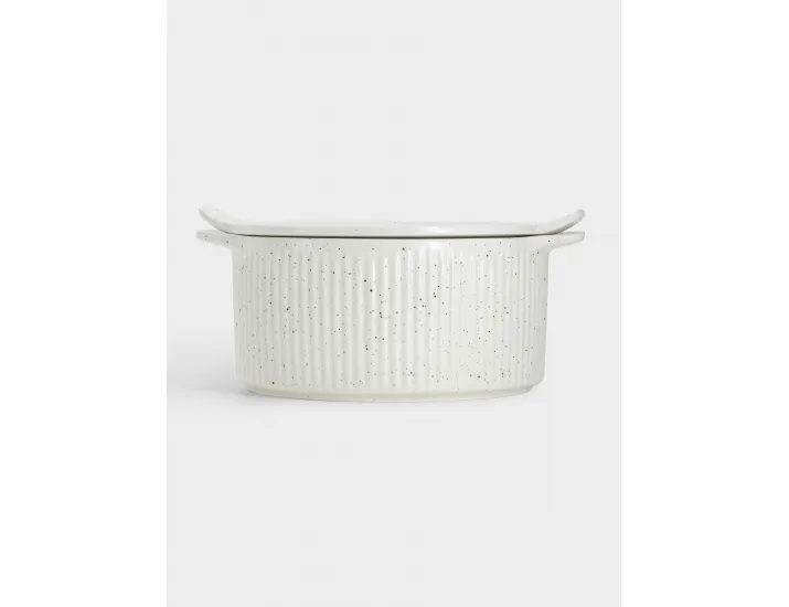 Кастрюля 3 л с крышкой круглая молочная в крапинку Maxwell & Williams Speckle