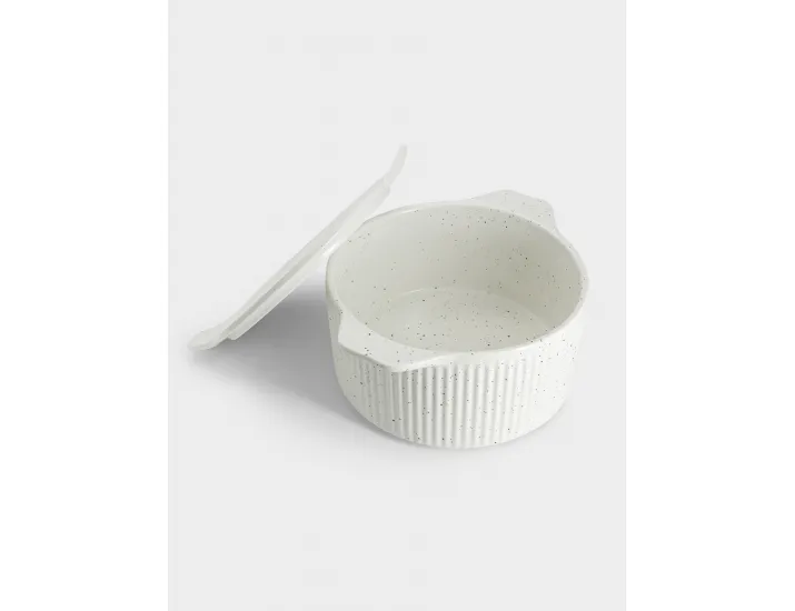 Кастрюля 3 л с крышкой круглая молочная в крапинку Maxwell & Williams Speckle