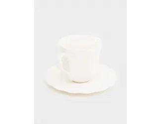 Чашка с блюдцем, 250 мл, белая, Elite