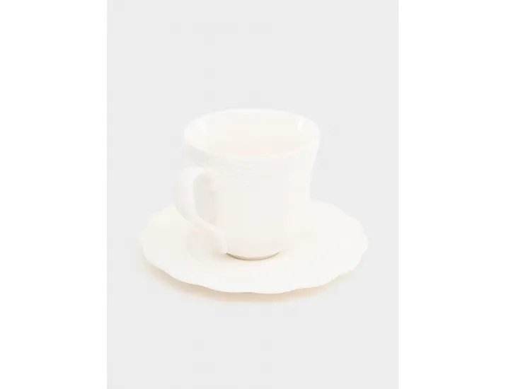 Чашка с блюдцем 250 мл белая Easy Life Elite