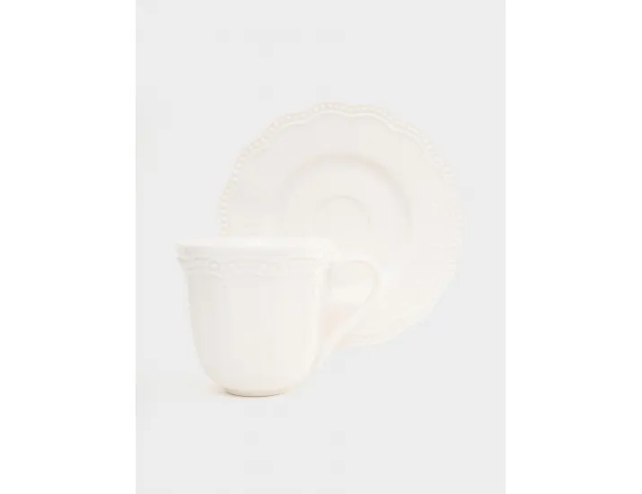 Чашка с блюдцем 250 мл белая Easy Life Elite