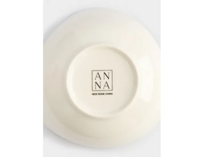 Пиала 14х5 см белая с серебристым кантом Конь Anna Lafarg White horse