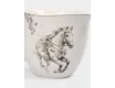 Кружка 320 мл 2 шт белая с серебристым кантом Конь Anna Lafarg White horse