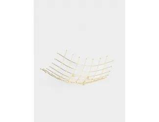 Корзина для фруктов, 28 см, металл, золотистая, Паутина, Spin