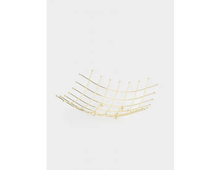 Корзина для фруктов 28 см золотистая Паутина Anna Lafarg Spin