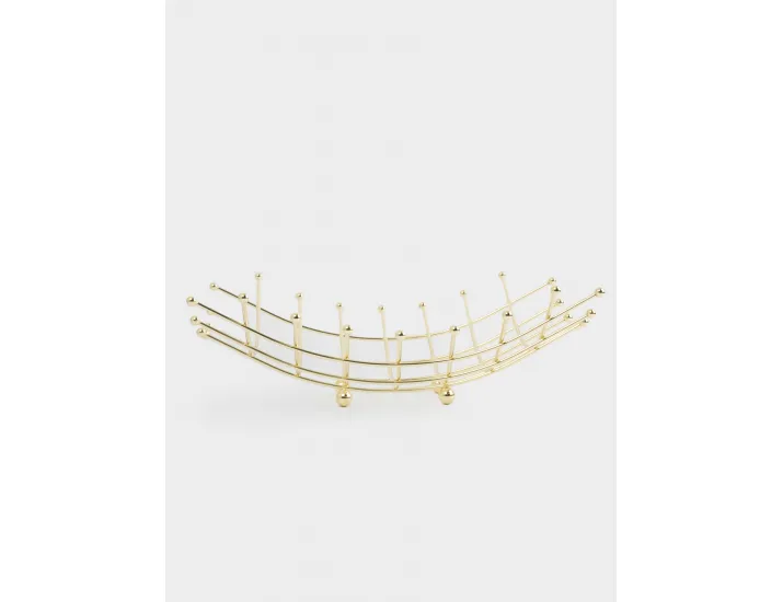 Корзина для фруктов 28 см золотистая Паутина Anna Lafarg Spin