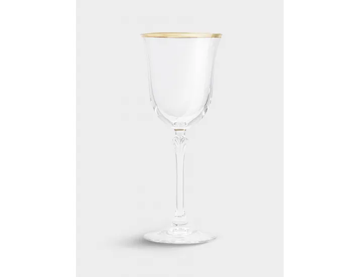 Набор бокалов для вина 6 предметов 225 мл с золотистым кантом Le Stelle Gemma