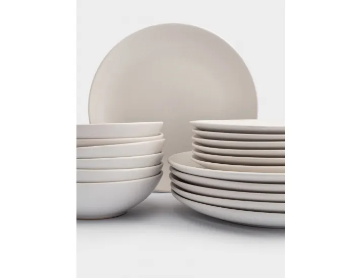 Сервиз обеденный 6 персон 18 предметов белый в крапинку Anna Lafarg Scanno