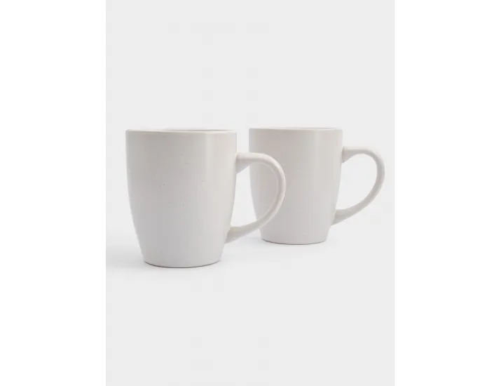 Кружка 370 мл 2 шт белая в крапинку Anna Lafarg Scanno