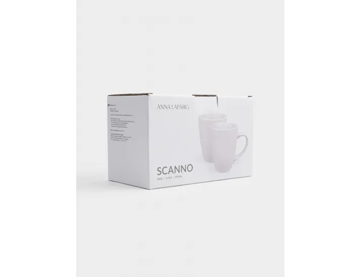 Кружка 370 мл 2 шт белая в крапинку Anna Lafarg Scanno