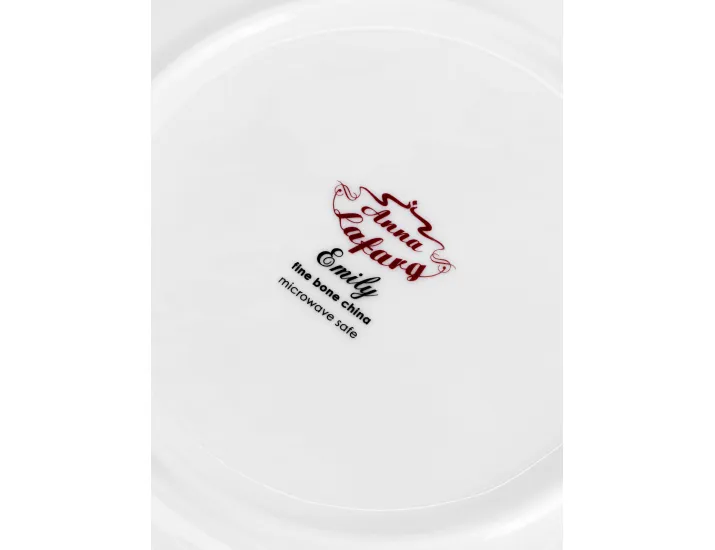 Сервиз обеденный 6 персон 21 предмет белый с серебристым кантом Anna Lafarg Арктика