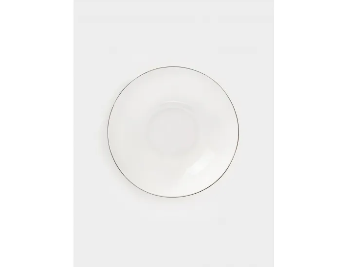 Сервиз обеденный 6 персон 21 предмет белый с серебристым кантом Anna Lafarg Арктика