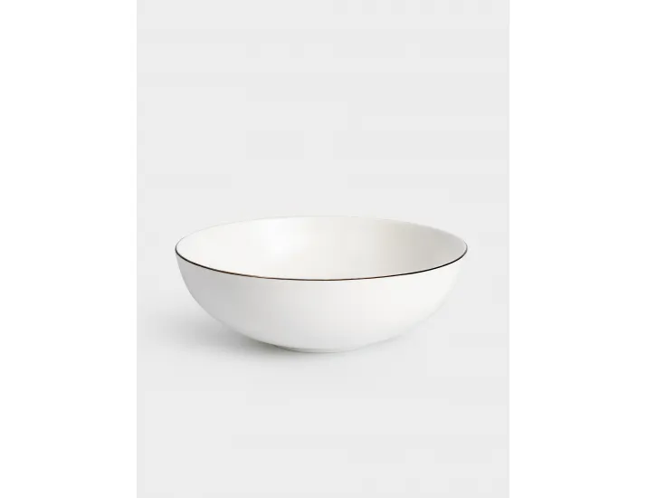 Сервиз обеденный 6 персон 21 предмет белый с серебристым кантом Anna Lafarg Арктика